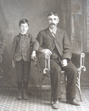 young Wes Rebman and his father Jacob