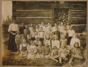 Barkway School in log around 1904-1908