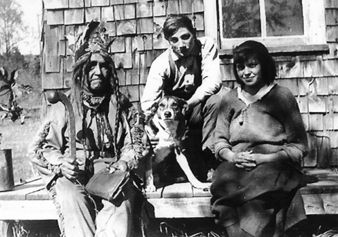 Chief Bigwin & Michell and Eliza Loshaw (Brooks) Lewisham about 1935