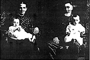 Ira and Charlotte Davy with twin grandchildren